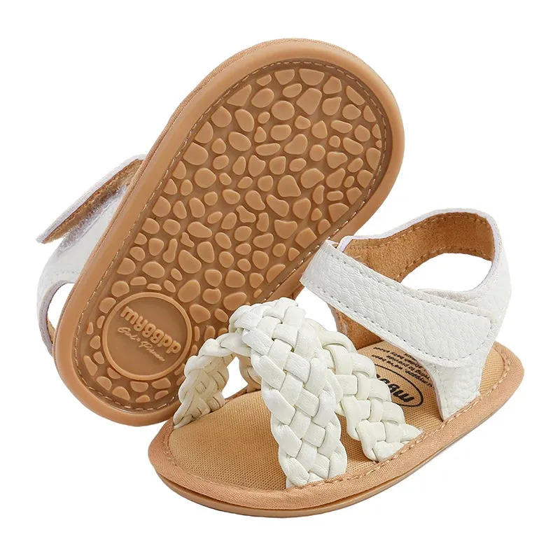 0-18M Infant Baby Girls Braided Sandals
