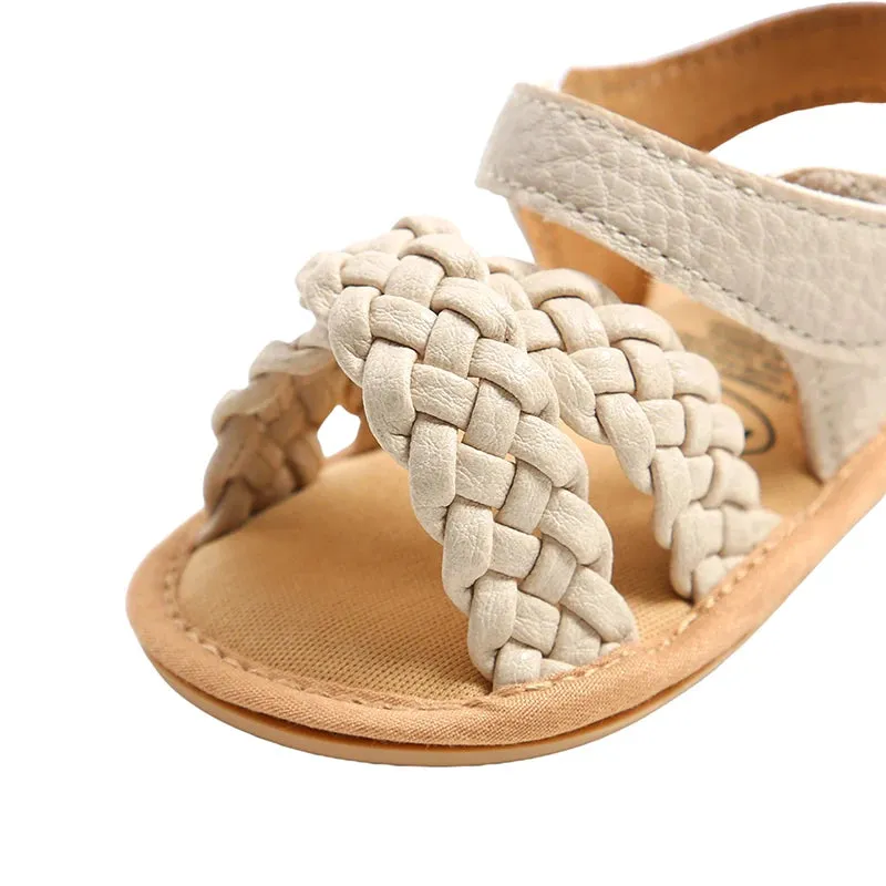 0-18M Infant Baby Girls Braided Sandals