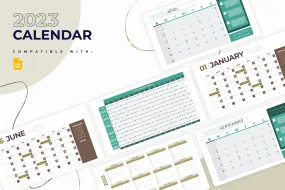 2023 Calendar Google Slides Infographic Template