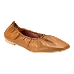 49872 - Tan Soft Leather Flats for Teen/Women by Pretty Ballerinas