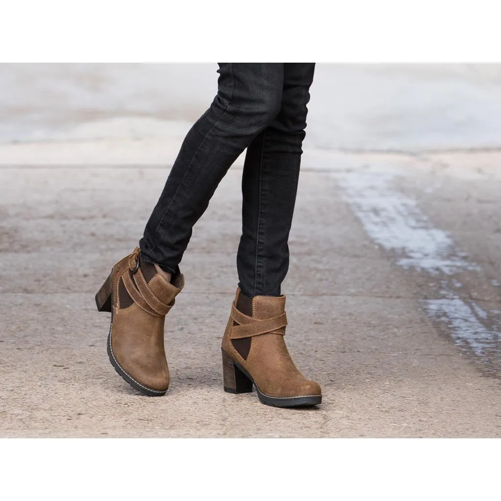Chatham Amy Heeled Tan Leather Ankle Boots