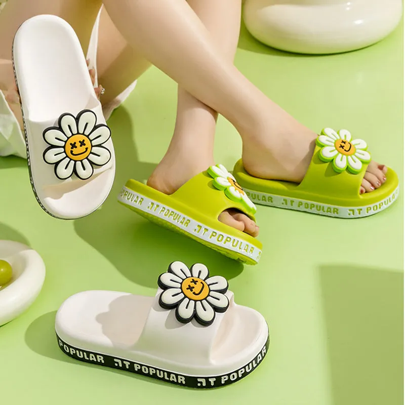 Cute Daisy Flower Anti-Slip Thick Sole Sandals