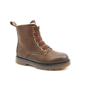 Heavenly Feet Kentucky Ladies Chocolate Elastic Mock Laced Side Zip Ankle Boots