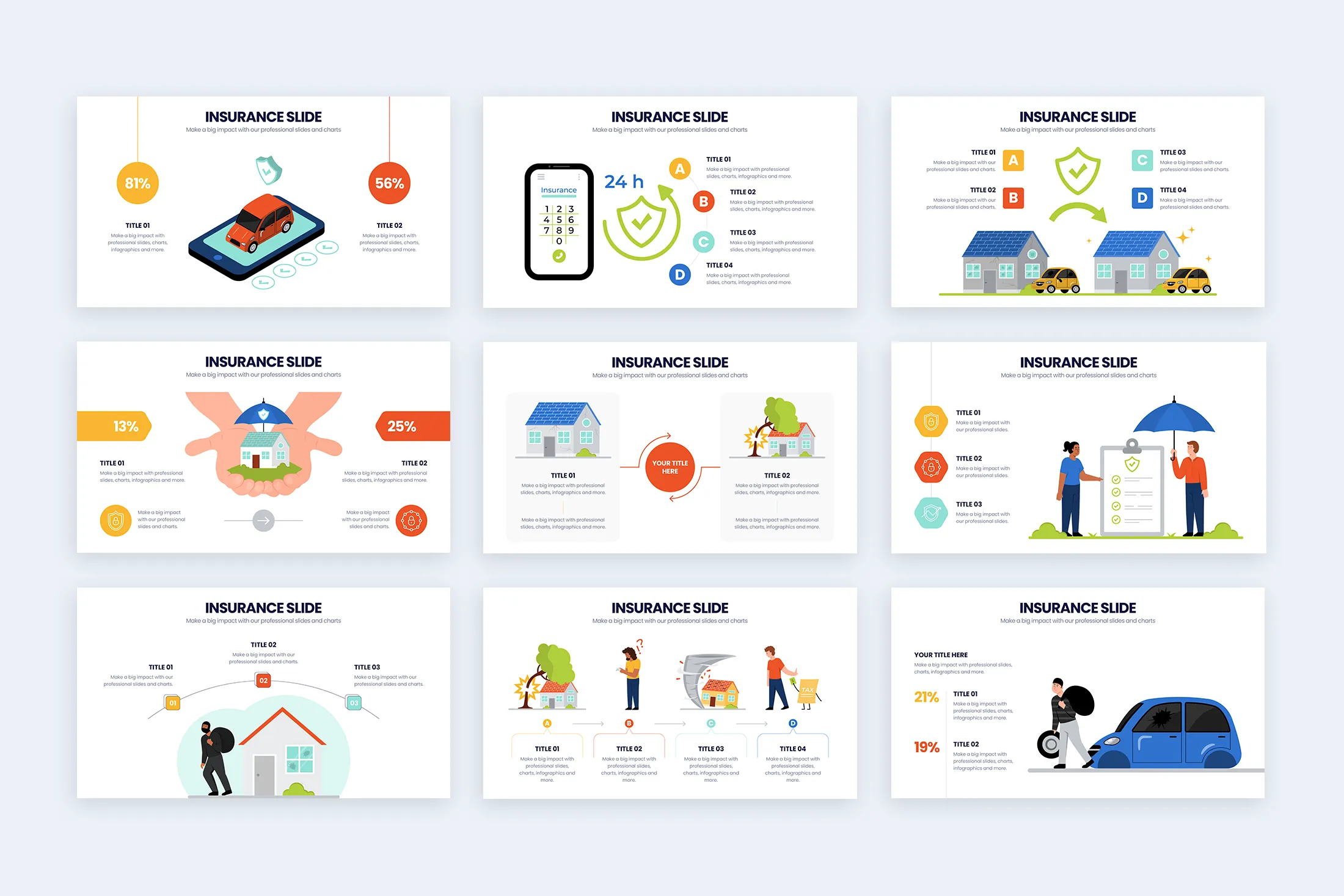 Insurance Google Slides Infographic Template