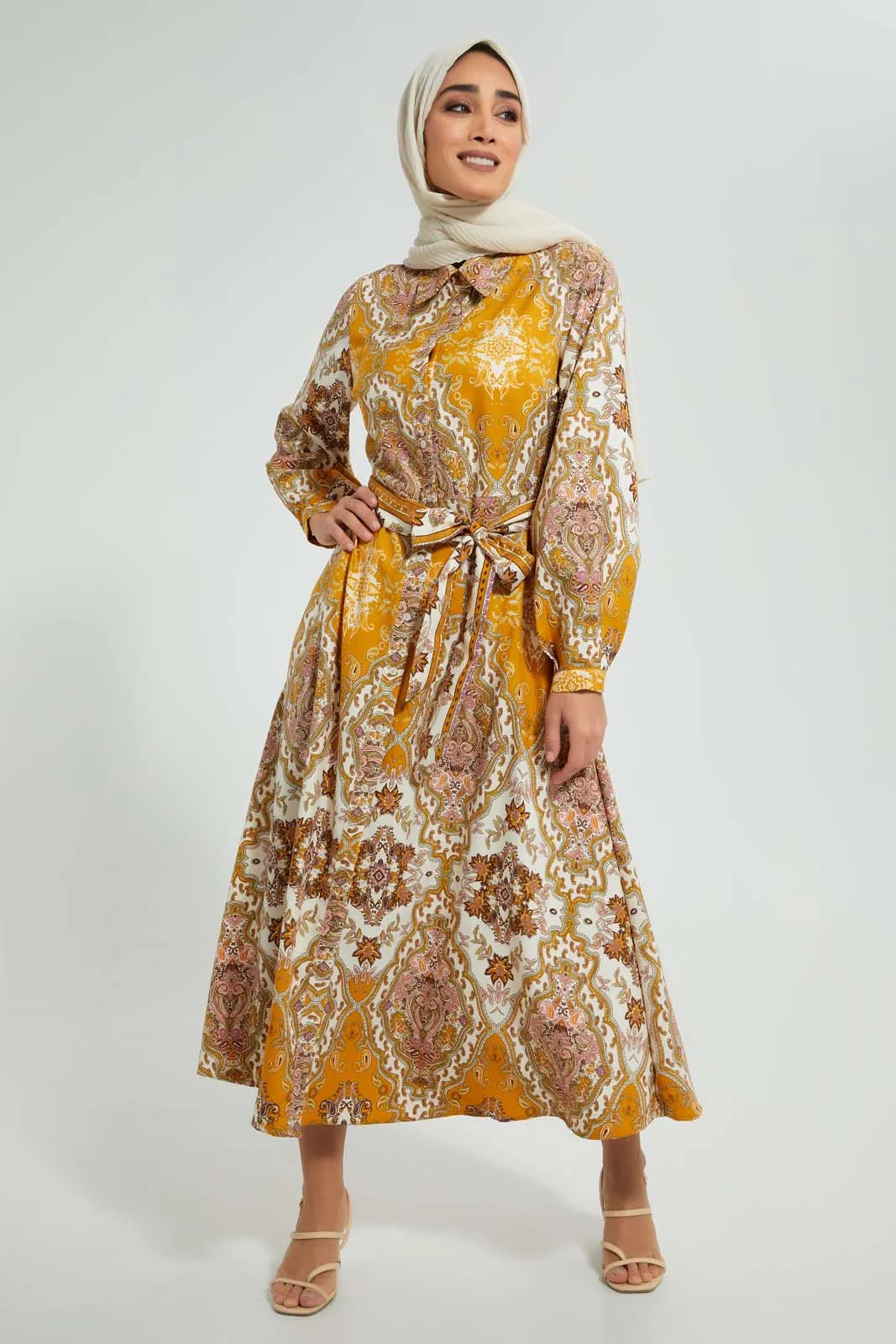 Multicolour Printed Shirt Dress