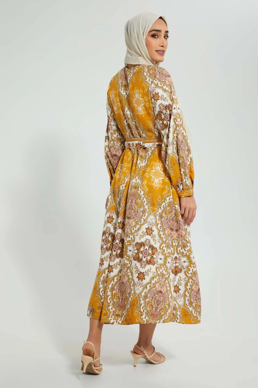 Multicolour Printed Shirt Dress