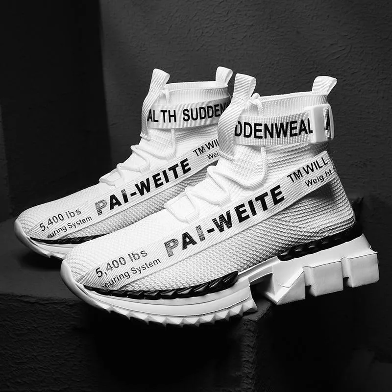 PAI WEITE Legend Sneakers - New Style Thick Bottom Running Shoes for Men White Sneakers Outdoor Sport Shoes Man Training Athletic Jogging Shoes Zapatillas