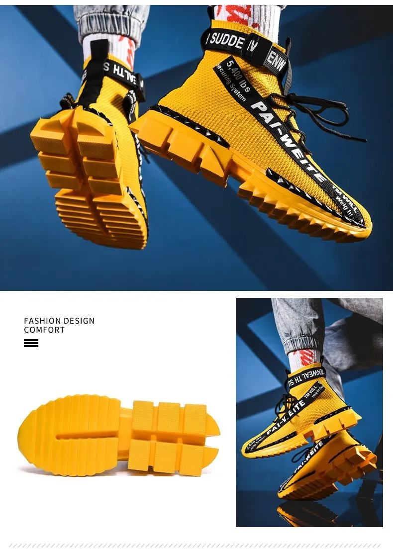 PAI WEITE Legend Sneakers - New Style Thick Bottom Running Shoes for Men White Sneakers Outdoor Sport Shoes Man Training Athletic Jogging Shoes Zapatillas