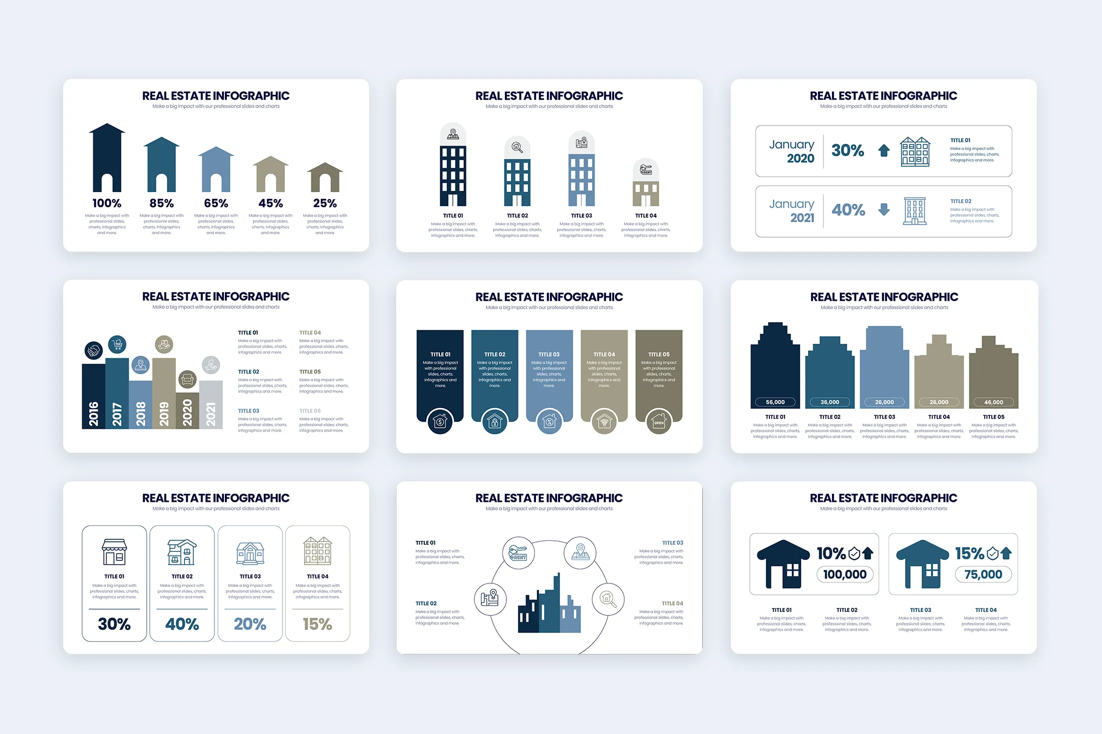 Real Estate Google Slides Infographic Template