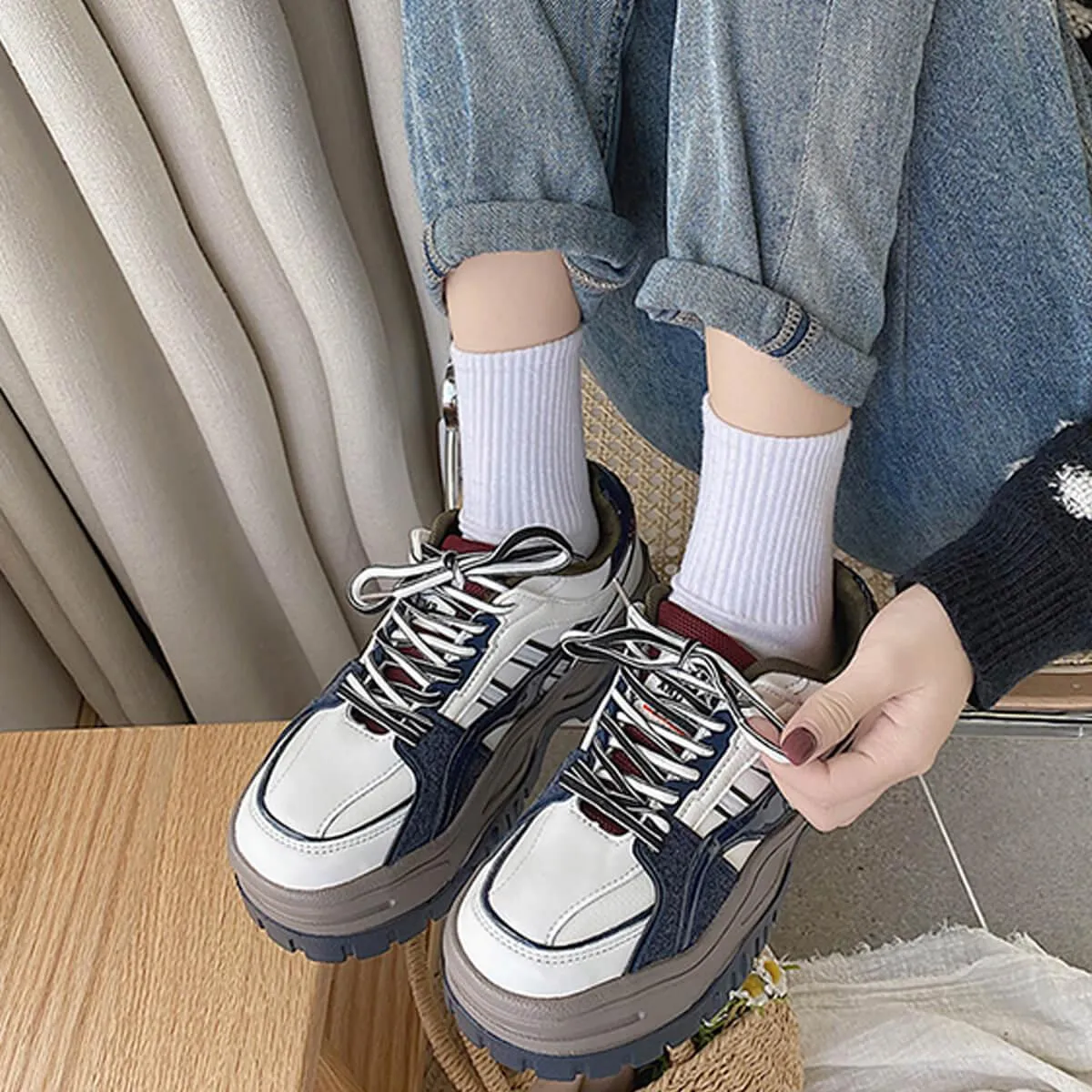 Retro Core 80s Platform Sneakers