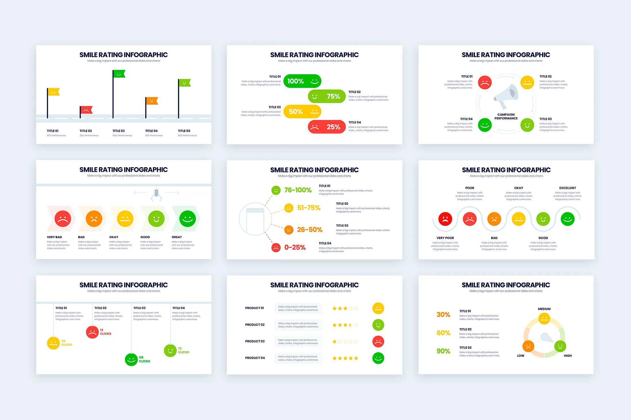 Smile Rating Google Slides Infographic Template