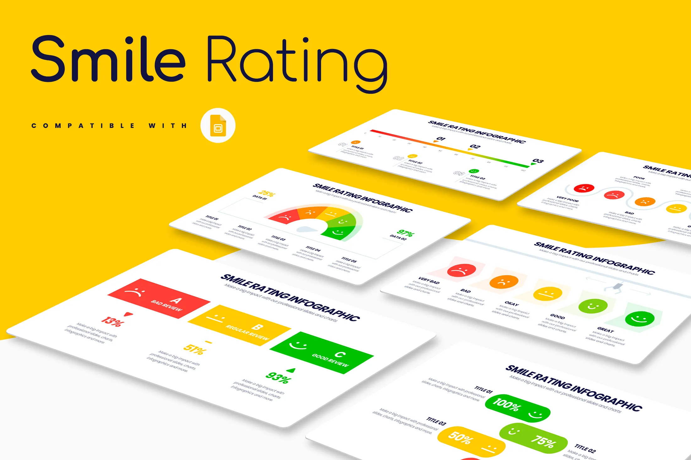Smile Rating Google Slides Infographic Template
