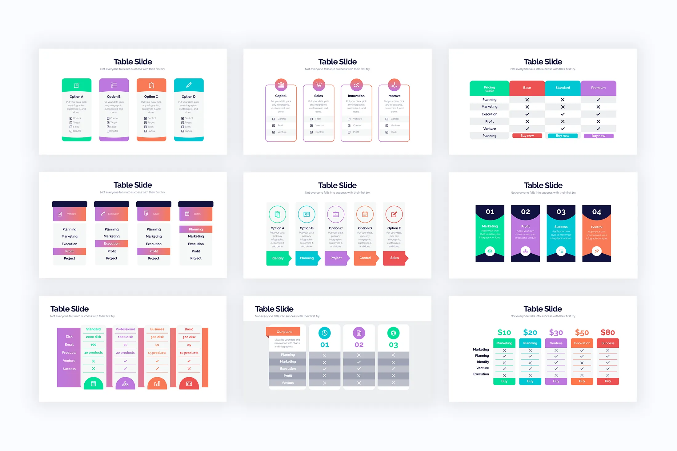 Table Slide Google Slides Infographics