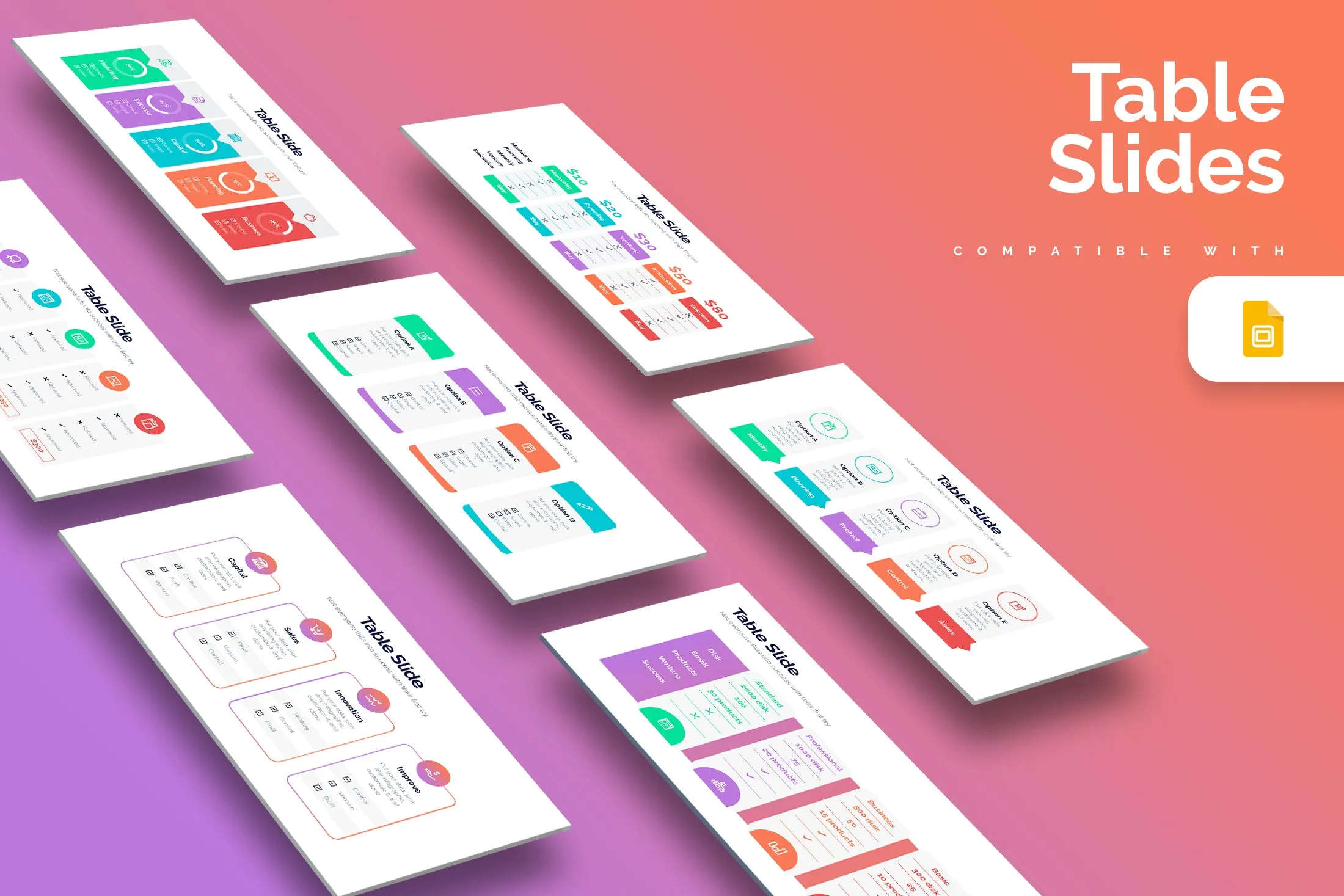 Table Slide Google Slides Infographics