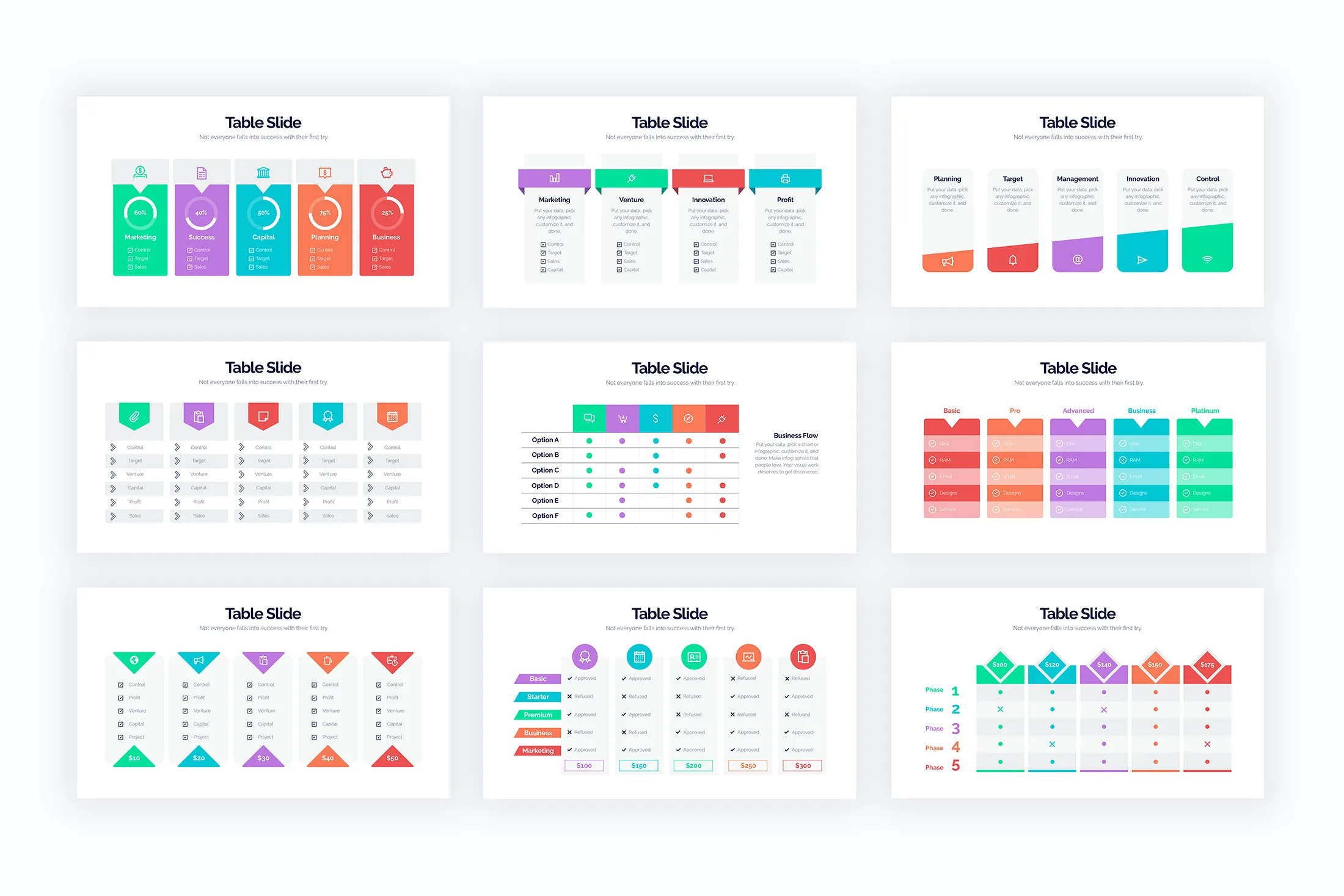 Table Slide Google Slides Infographics