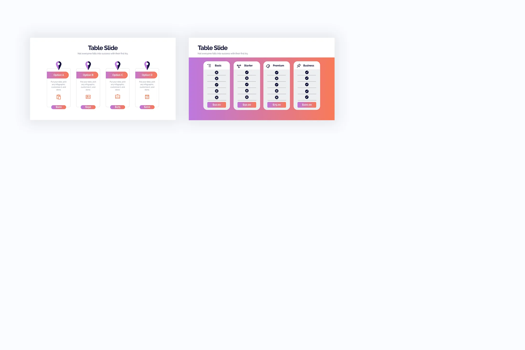 Table Slide Google Slides Infographics