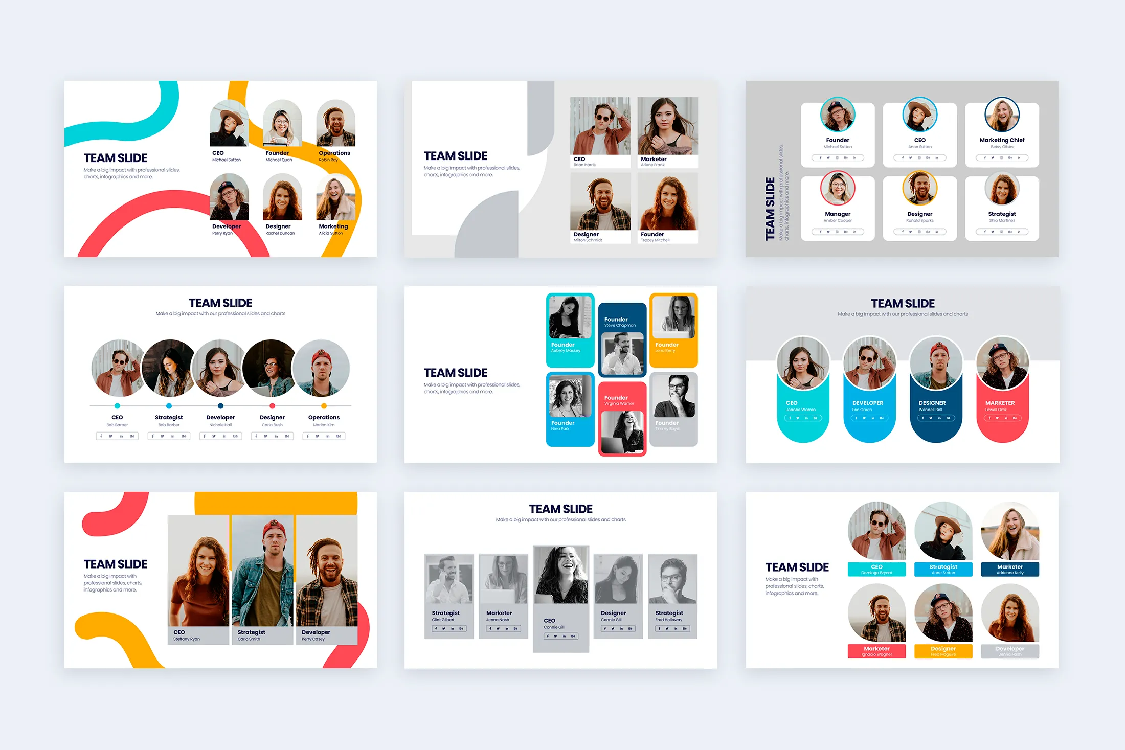 Team Slides Keynote Infographic Template